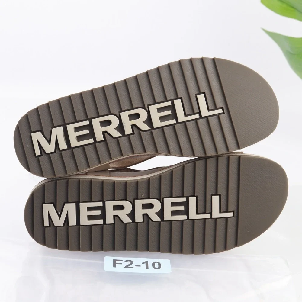 Merrell Womens Juno Sandals Size 9 Beige Tan Leather Slingback Lug Sporty Shoes